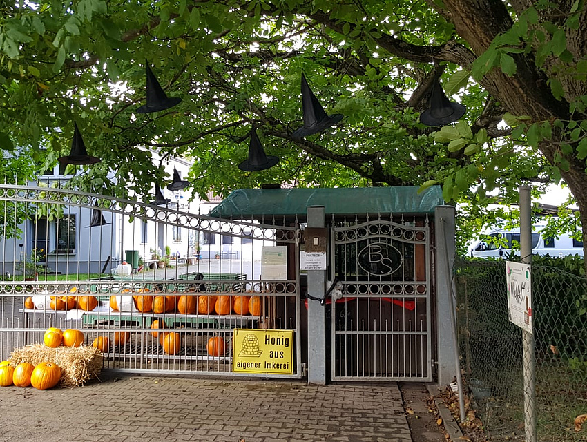 Verkaufshütte am Hof