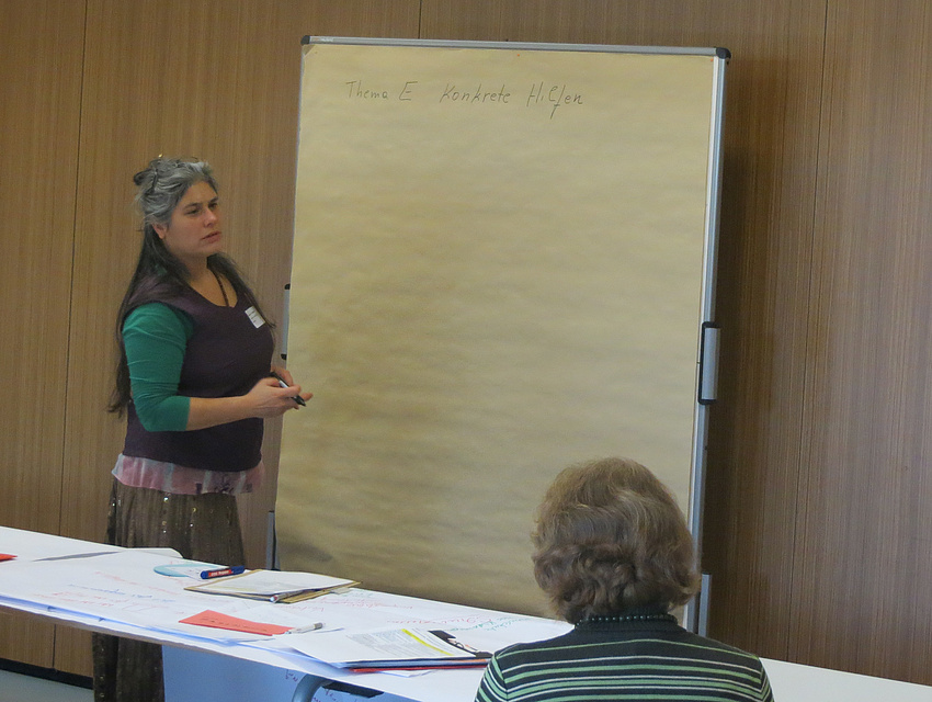 Pelligrini an der Moderationswand