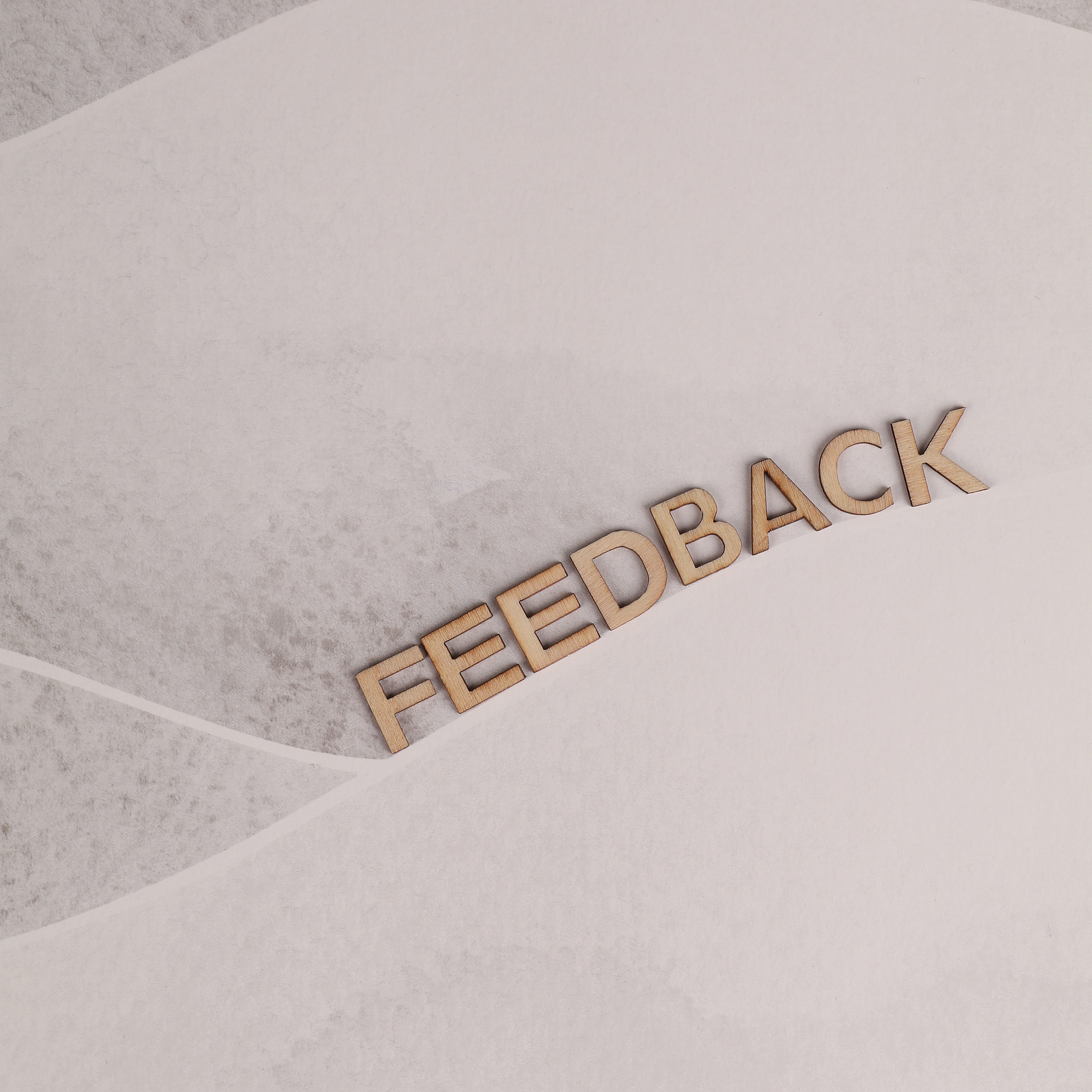 Schriftzug Feedback