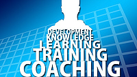 Schriftzug: Learning, Training, Coaching - Quelle: geralt auf Pixabay..com