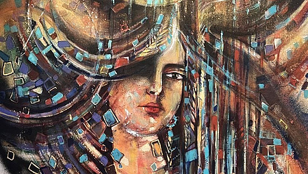 Ein Gemälde einer Frau