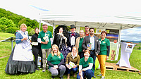 Am Infostand der TourismusRegion Wetterau, die das Fest gemeinsam mit der Keltenwelt und Wetterauer Archäologischen Gesellschaft Glauberg organisierte, trafen sich Akteure und politische Vertreter.