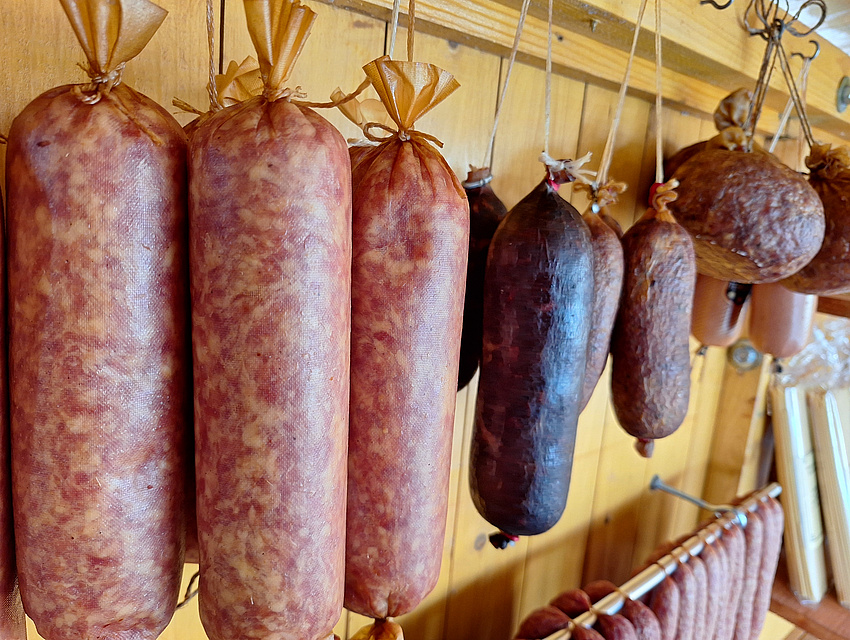 Wurst am Stand von Weinmanns