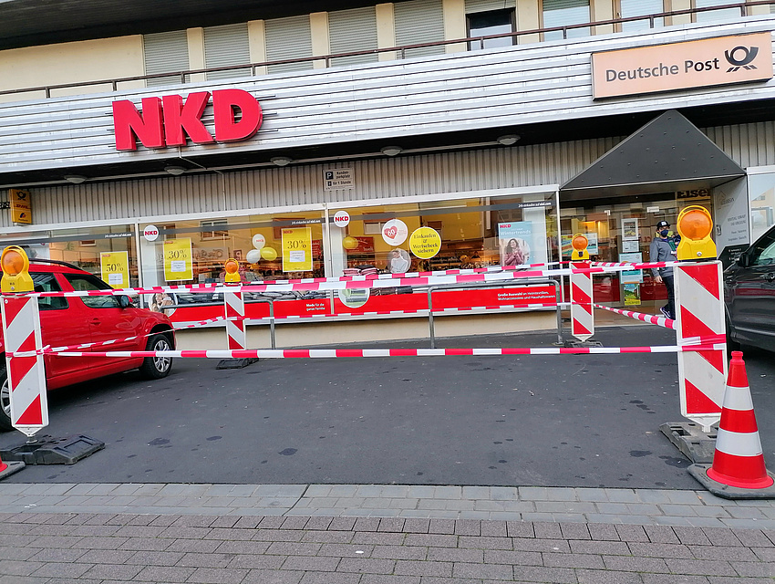 Der Platz ist für den Bus vorbereitet