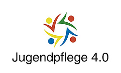 Bunter Kreis mit Aufschrift Jugendpflege 4.0