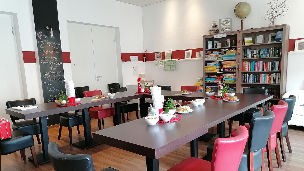 Blick in das Café