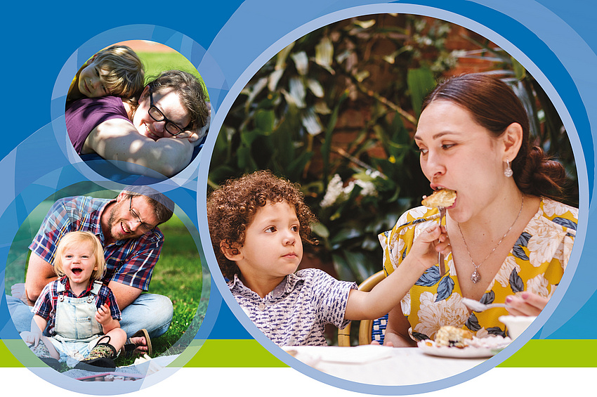 Elternteile mit ihrem Kind