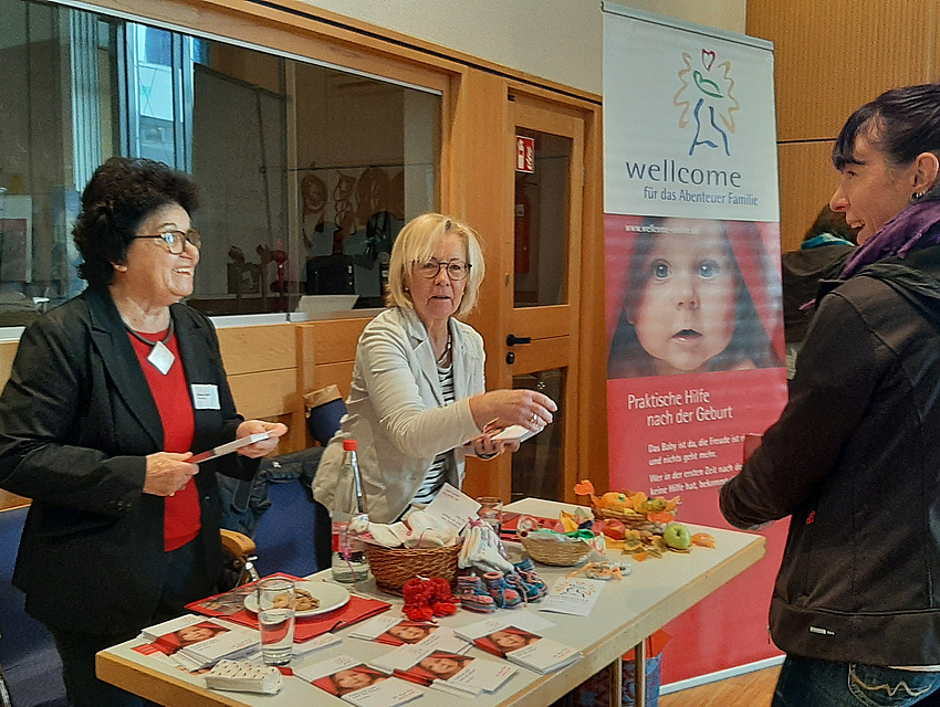 Gespräche am Stand Wellcome