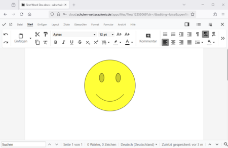 Der Texteditor der NextCloud Office-Suite, Foto: Wetteraukreis