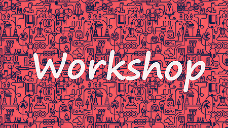 Roter Hintergrund mit der Aufschrift Workshop im Vordergrund (Bildquelle: Bild von M.H. auf Pixabay)