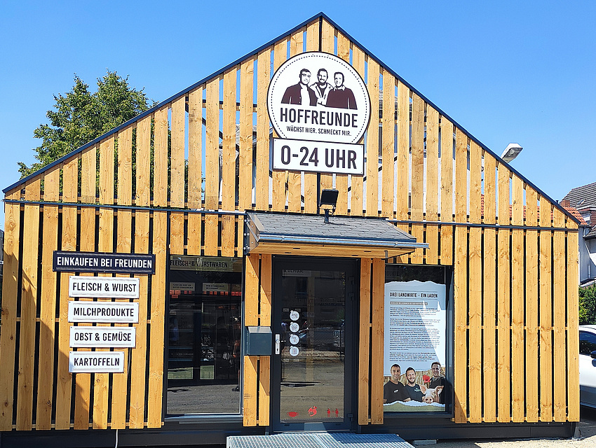 der Selbstbedienungsladen der Hoffreunde von außen in Bad Nauheim