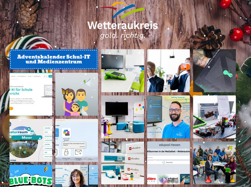 Ein digitaler Adventskalender für die Lehrkräfte des Wetteraukreises. Foto: Wetteraukreis