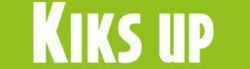 Schriftzug Kiks up auf hellgrünem Hintergrund