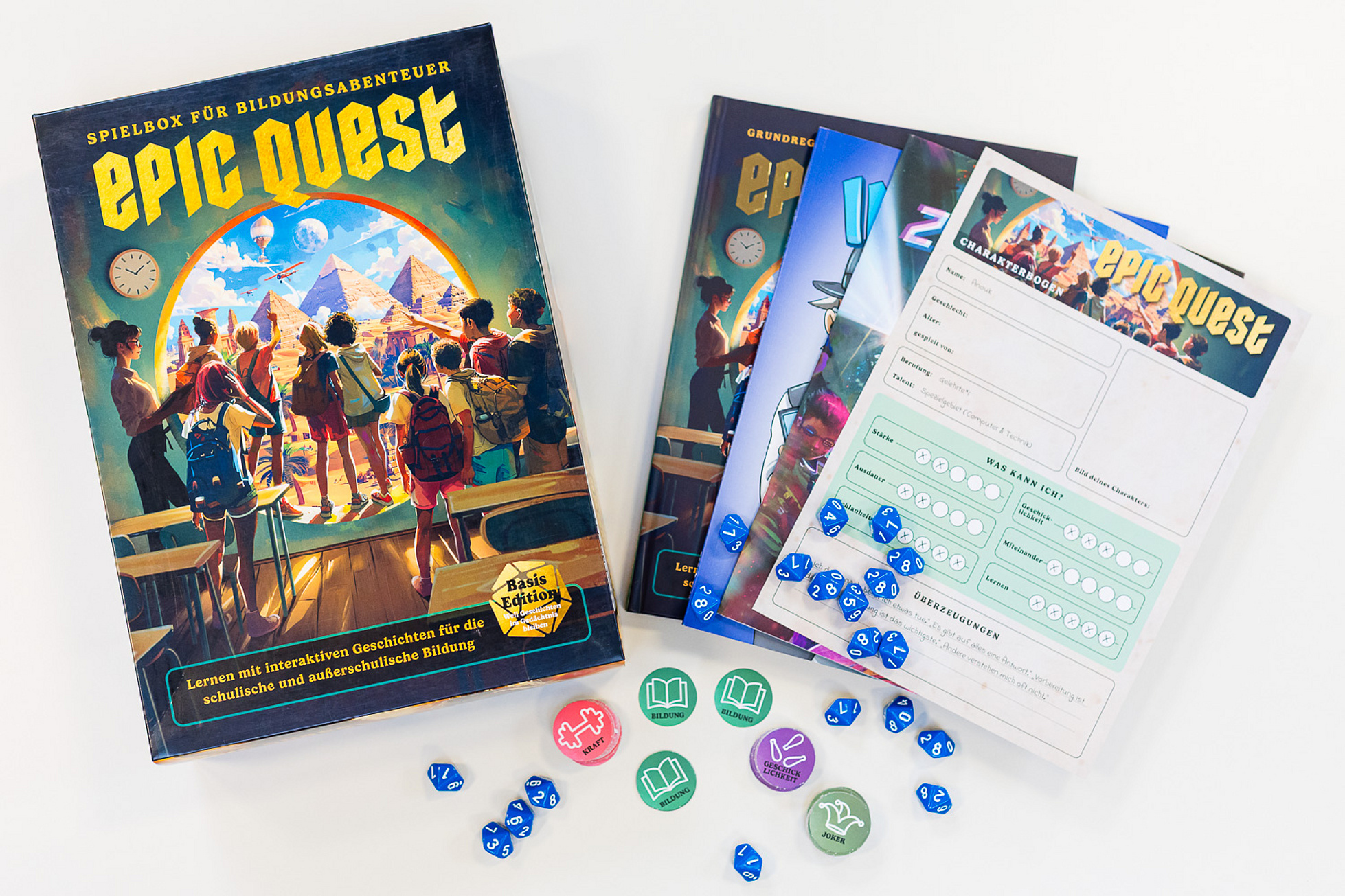 Ein Pen und Paper Rollenspiel namens Epic Quest.